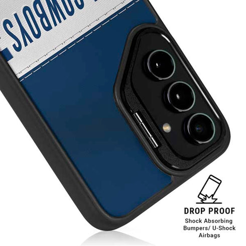 NFL Dallas Cowboys White Striped Galaxy S24 Ultra Kickstand Case