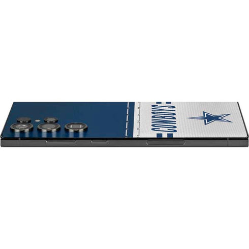 NFL Dallas Cowboys White Striped Galaxy S25 Ultra Skin