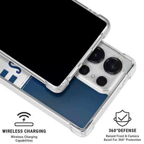 NFL Dallas Cowboys White Striped Galaxy S25 Ultra Clear Case