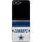 NFL Dallas Cowboys White Striped Galaxy Z Flip6 Skin