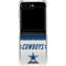NFL Dallas Cowboys White Striped Galaxy Z Flip6 Clear Case