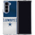 NFL Dallas Cowboys White Striped Galaxy Z Fold5 5G Clear Case