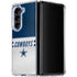 NFL Dallas Cowboys White Striped Galaxy Z Fold5 5G Clear Case