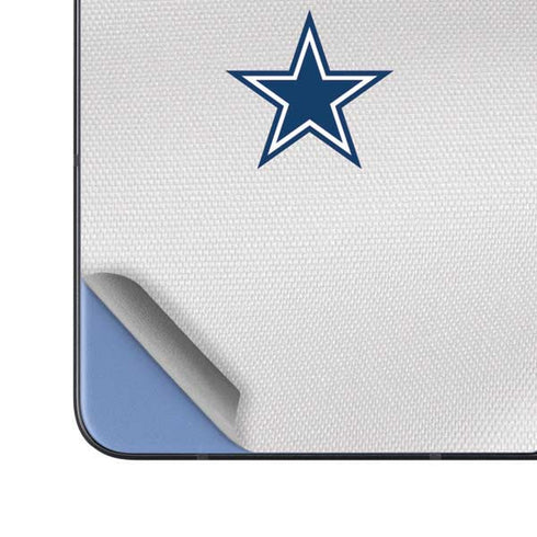 NFL Dallas Cowboys White Striped Galaxy Z Fold5 5G Skin