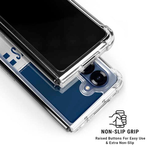 NFL Dallas Cowboys White Striped Galaxy Z Fold6 Clear Case