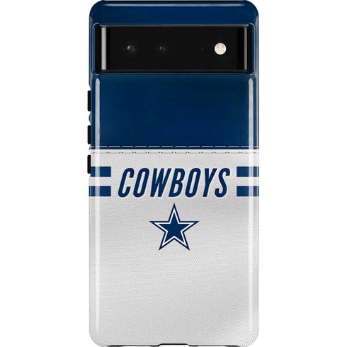 NFL Dallas Cowboys White Striped Pixel Cases