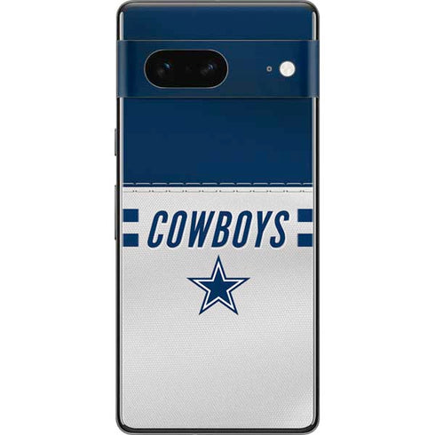 NFL Dallas Cowboys White Striped Pixel Skins