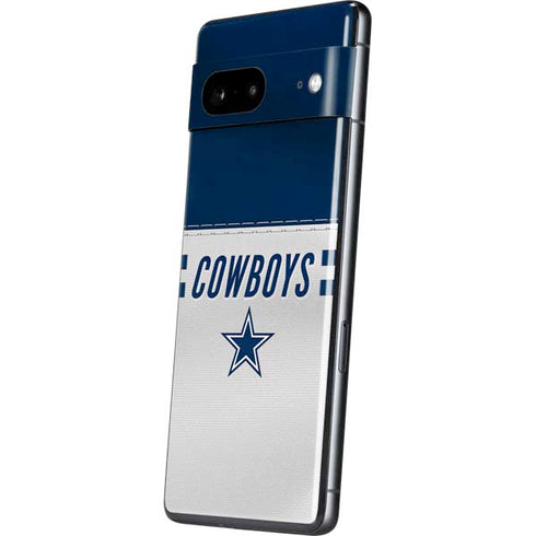 NFL Dallas Cowboys White Striped Pixel Skins