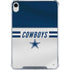 NFL Dallas Cowboys White Striped iPad 11th Gen (2025) Clear Case
