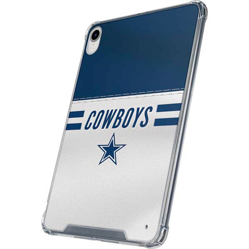 NFL Dallas Cowboys White Striped iPad 11th Gen (2025) Clear Case