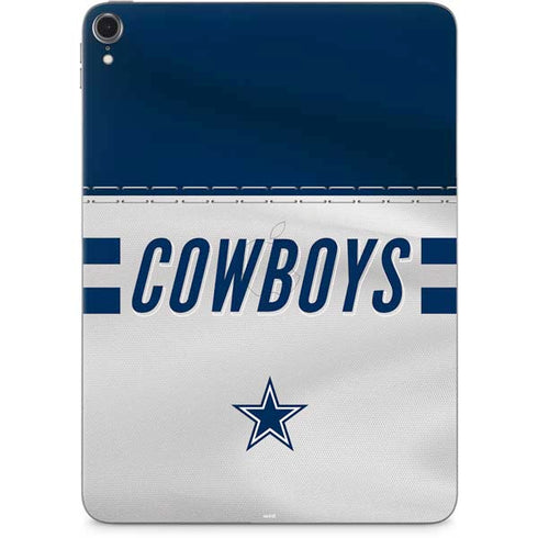NFL Dallas Cowboys White Striped Apple iPad Pro Skin