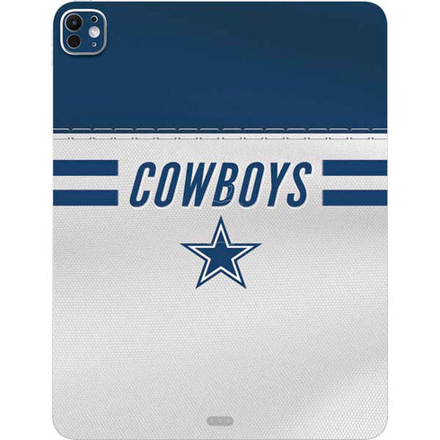 NFL Dallas Cowboys White Striped iPad Pro 13in M4 (2024) Skin