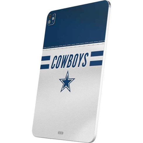 NFL Dallas Cowboys White Striped iPad Pro 13in M4 (2024) Skin