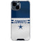 NFL Dallas Cowboys White Striped iPhone 15 Clear Case