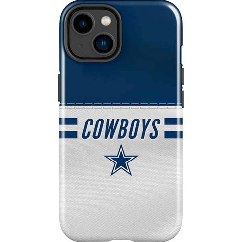 NFL Dallas Cowboys White Striped iPhone 15 Impact Case