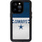 NFL Dallas Cowboys White Striped iPhone 15 Pro Waterproof Case
