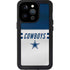 NFL Dallas Cowboys White Striped iPhone 15 Pro Waterproof Case