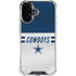 NFL Dallas Cowboys White Striped iPhone 16 Clear Case