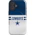 NFL Dallas Cowboys White Striped iPhone 16 Magsafe Impact Case