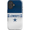 NFL Dallas Cowboys White Striped iPhone 16 Plus Impact Case