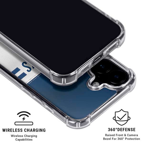 NFL Dallas Cowboys White Striped iPhone 16 Plus MagSafe Case