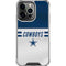 NFL Dallas Cowboys White Striped iPhone 16 Pro Max Clear Case
