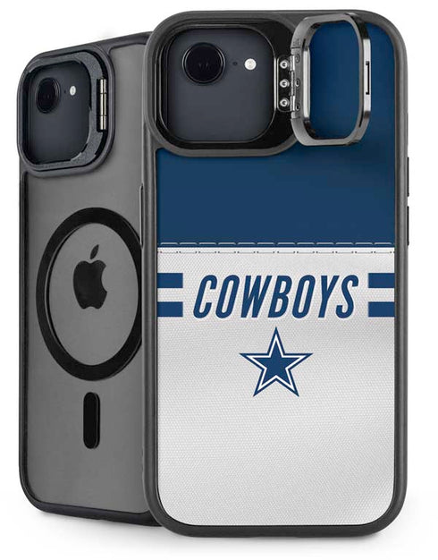 NFL Dallas Cowboys White Striped iPhone 16e Kickstand Case