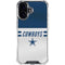 NFL Dallas Cowboys White Striped iPhone 17 Clear Case