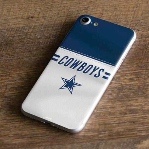 NFL Dallas Cowboys White Striped iPhone 8 Skin