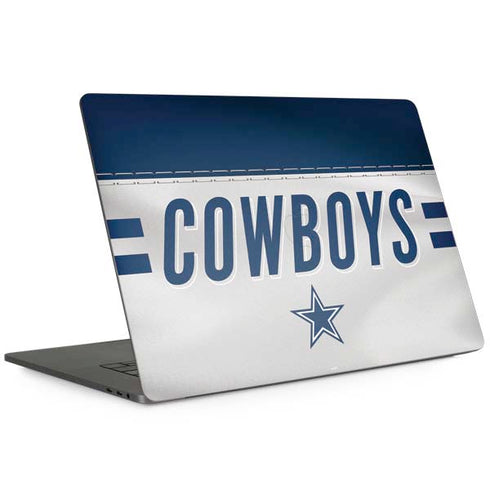 NFL Dallas Cowboys White Striped MacBook Skins