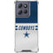 NFL Dallas Cowboys White Striped Moto G 5G (2025) Clear Case