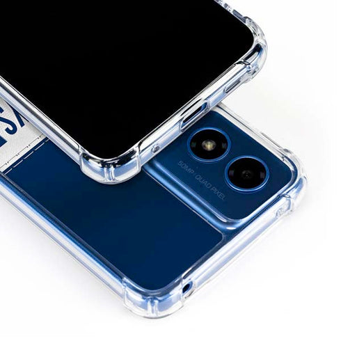 NFL Dallas Cowboys White Striped Moto G 5G (2024) Clear Case
