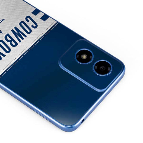 NFL Dallas Cowboys White Striped Moto G Play 4G (2024) Skin