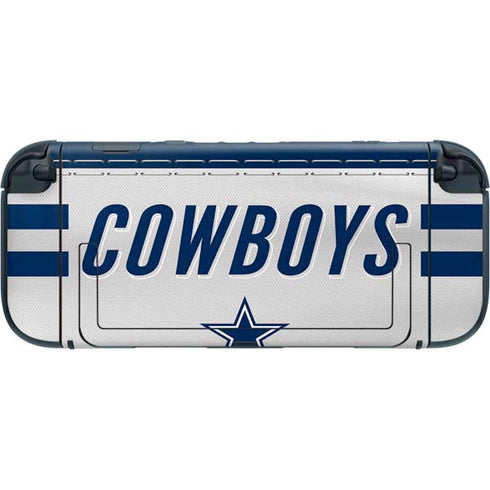 NFL Dallas Cowboys White Striped Nintendo Switch 2 (2025) with Joy-Con Skin