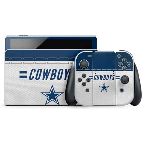 NFL Dallas Cowboys White Striped Nintendo Skins