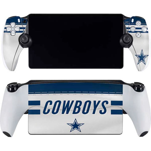 NFL Dallas Cowboys White Striped PlayStation Portal Remote Player Skin