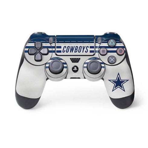 NFL Dallas Cowboys White Striped PlayStation PS4 Skins