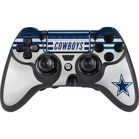 NFL Dallas Cowboys White Striped PlayStation PS4 Skins