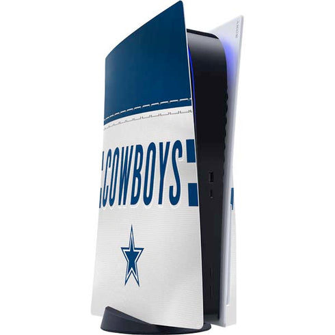 NFL Dallas Cowboys White Striped PlayStation PS5 Skins