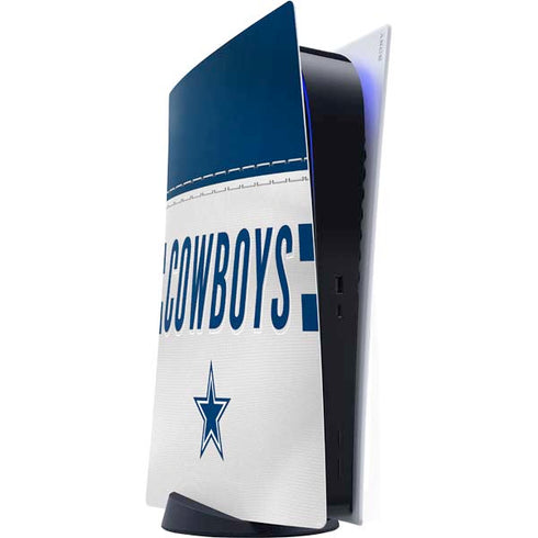 NFL Dallas Cowboys White Striped PlayStation PS5 Skins