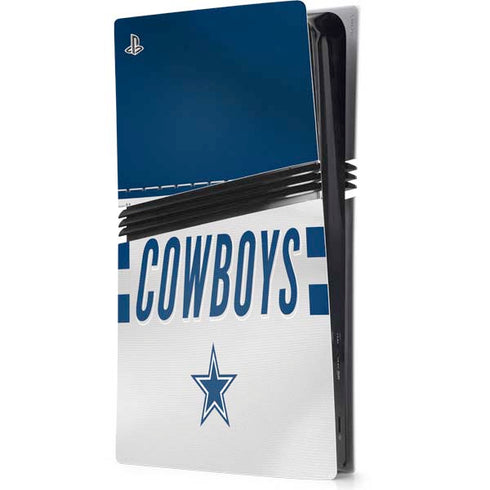 NFL Dallas Cowboys White Striped PlayStation PS5 Skins