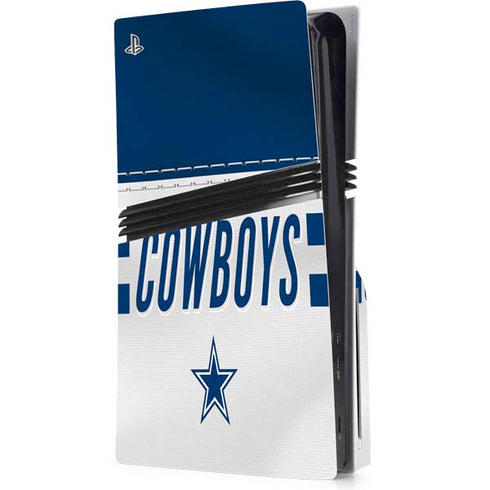 NFL Dallas Cowboys White Striped PlayStation PS5 Skins