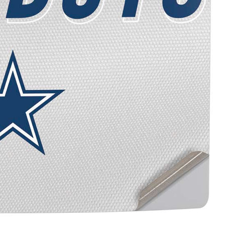 NFL Dallas Cowboys White Striped PS5 Pro Disk Console Skin
