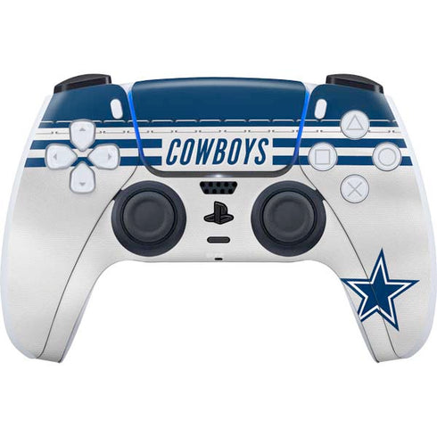 NFL Dallas Cowboys White Striped PlayStation PS5 Skins