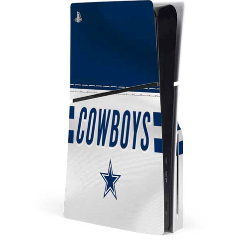 NFL Dallas Cowboys White Striped PlayStation PS5 Skins