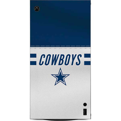 NFL Dallas Cowboys White Striped XBox Series X Digital Edition Console Skin