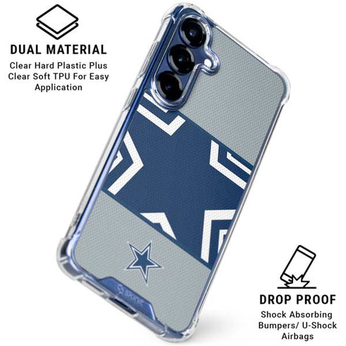 NFL Dallas Cowboys Zone Block Galaxy S25 Clear Case