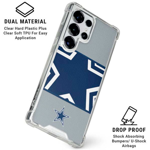 NFL Dallas Cowboys Zone Block Galaxy S25 Ultra Clear Case