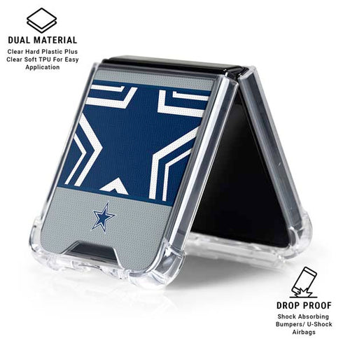 NFL Dallas Cowboys Zone Block Galaxy Z Flip6 Clear Case