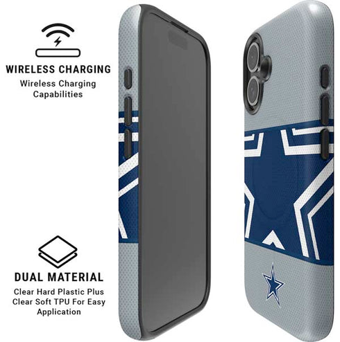 NFL Dallas Cowboys Zone Block iPhone 16 Plus Magsafe Impact Case